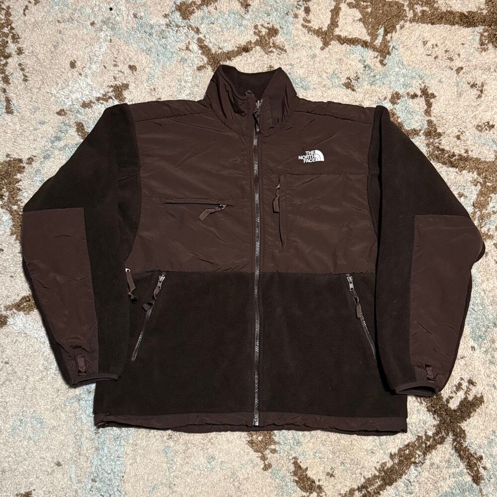 The North Face Denali Fleece Full Zip Jacket Mens Size Large Mocha Brown